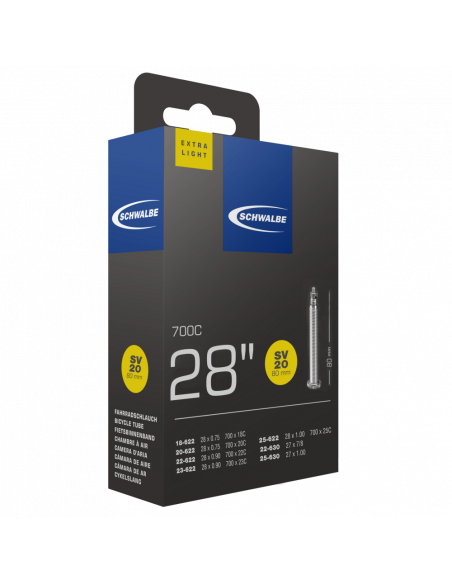 Slang 28tum 18-28mm Raceventil Schwalbe 80mm