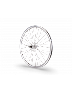Bakhjul 26" 559 DB Frikrans Mutter Silver