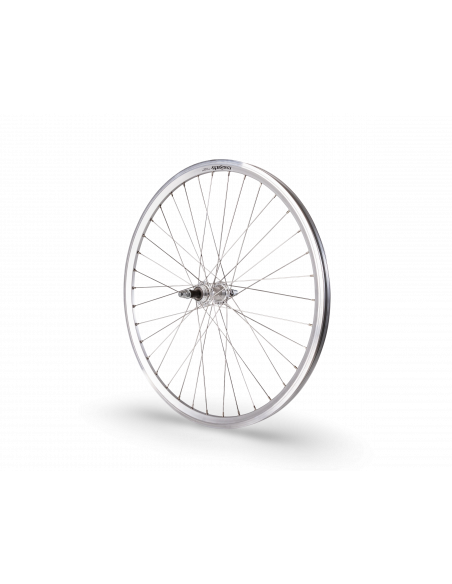 Bakhjul 26" 559 DB Frikrans Mutter Silver