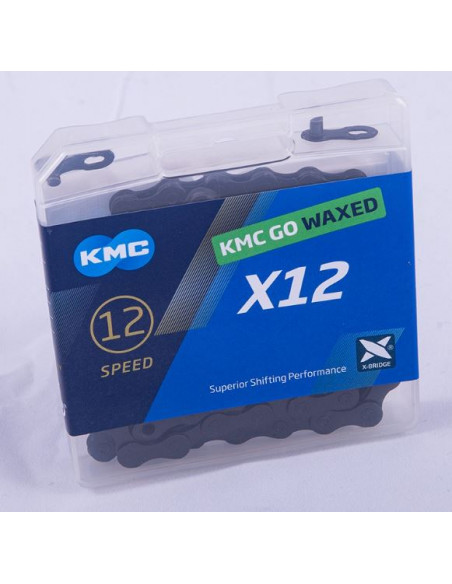 Kedja KMC X12 Waxed Black 12-vxl