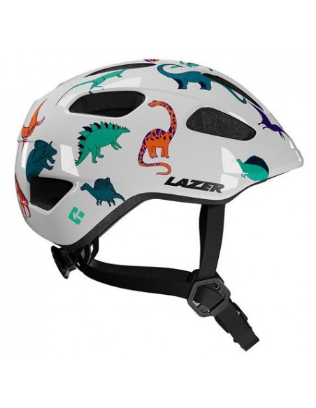 Hjälm Lazer Pnut 2.0 KinetiCore Dinosaurs +Grönt spänne (Turnfit) 46-52cm