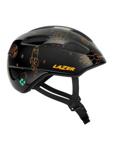 Hjälm Lazer Pnut 2.0 KinetiCore Flying Rocket +Grönt spänne (Turnfit) 46-52cm